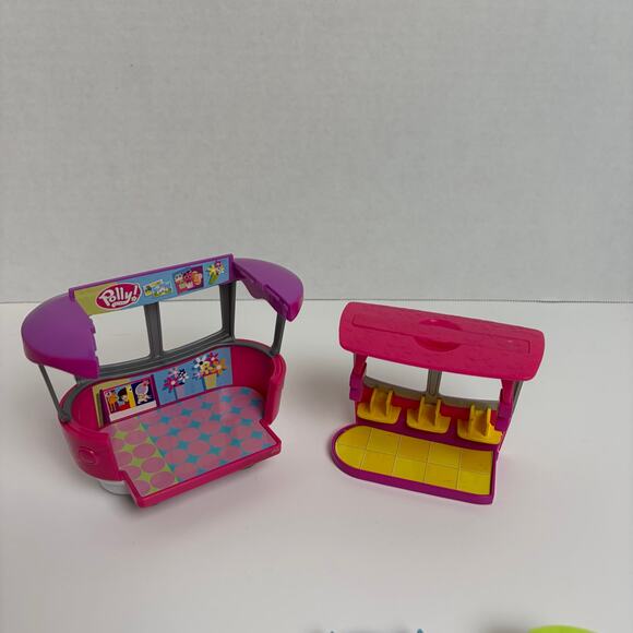 Vintage Polly Pocket Magnetic Flower Cart Trolley 2003 Set - Picture 4 of 7